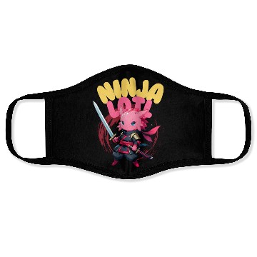Discover Kawaii Axolotl Ninja Face Masks