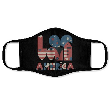 Discover I Love America Face Masks
