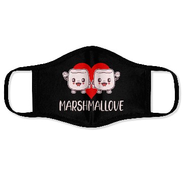 Discover Marshmallove Marshmallow Puns Cocoa RV Mountain Face Masks