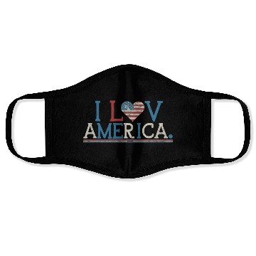 Discover I Love America Face Masks