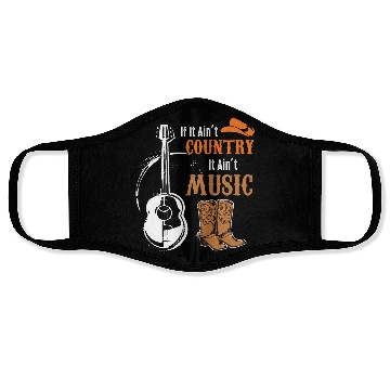 Discover Music Guitar Cowboy Face Masks