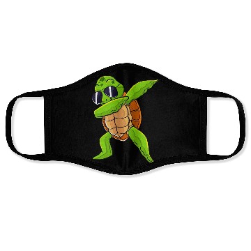 Discover Dabbing Sea Turtle Animal Lover Save The Turtles Face Masks