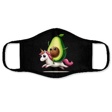 Discover Avocado on unicorn Face Masks