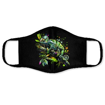Discover Chameleonaire A Rich Lizard for Lizard Pet Lover Face Masks