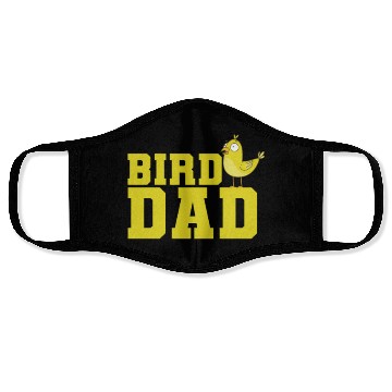 Discover Bird Dad yellow Canary Bird Face Masks