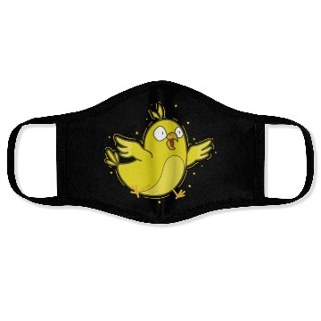Discover Canary Bird sweet and yellow Face Masks