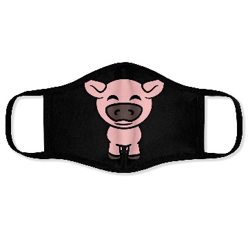 Discover Little cute piggy pig piglet cartoon animal love Face Masks