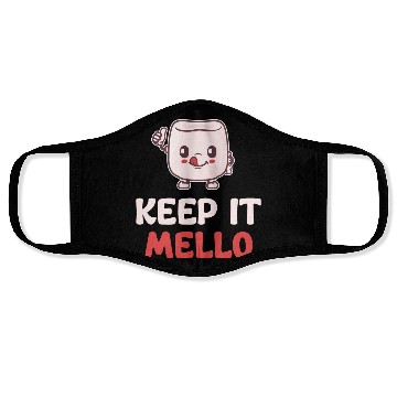 Discover Keep It Mello Marshmallow Puns Cocoa RV Mountain Face Masks