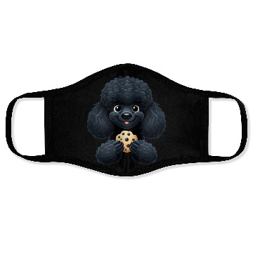 Discover Black Poodle with Cookie Sweet Design Face Masks