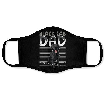 Discover Black Labrador BLACK LAB DAD Labrador Owner Face Masks