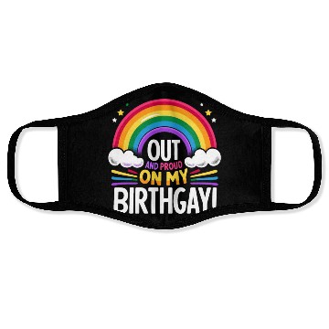 Discover Birthgay Gay Pride Flag Pride Month Equal Rights Face Masks