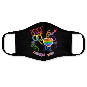 Discover LGBTQIA+ Pride Rainbow Heart Face Masks