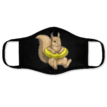 Discover Squirrel Swimming Swim ring Face Masks