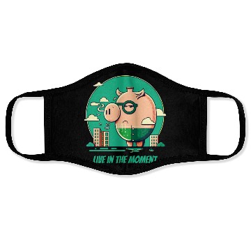 Discover Live in the Moment Pig Face Masks