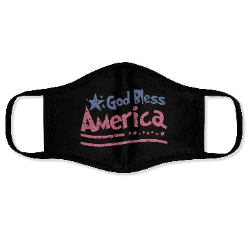Discover God Bless America Lovers Independence Face Masks