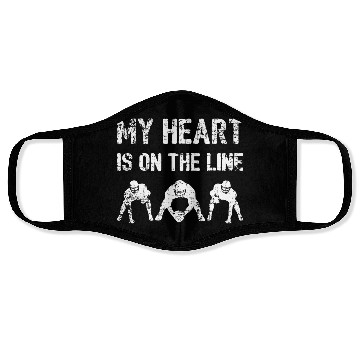 Discover My Heart Is On The Line - Football Lineman I Face Masks