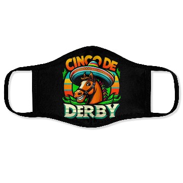 Discover cinco de derby cinco de mayo fiesta Horse Racing Face Masks