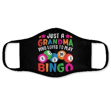 Discover Bingo Grandma Face Masks