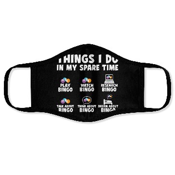 Discover Funny Bingo Player Enthusiast Face Masks