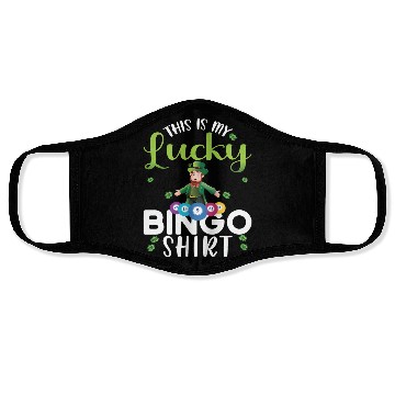 Discover Funny Bingo Player St Patricks Day Face Masks