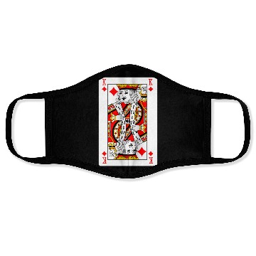 Discover King of Diamonds Playing Card Face Masks