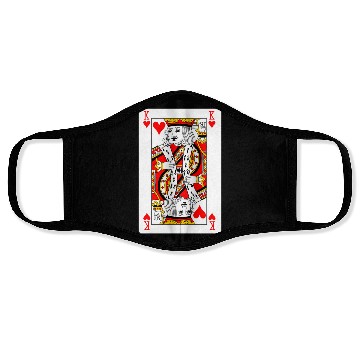 Discover King of Hearts Playing Card Face Masks