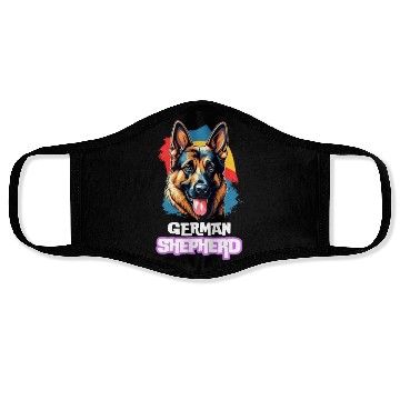 Discover Cool german shepherd design Face Masks