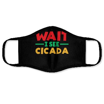 Discover Wait I See Cicada, Colorful Cicada Spring Summer Face Masks