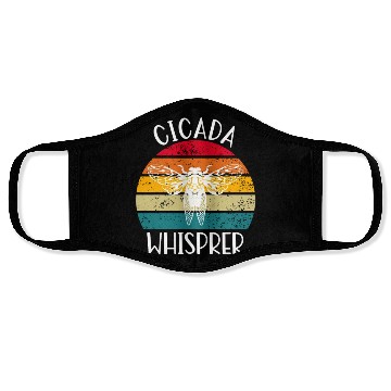 Discover Cicada Whisprer, Retro Sunset Summertime 80's 90's Face Masks