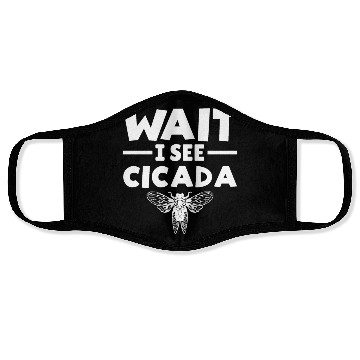 Discover Wait I See Cicada, Funny Colorful Cicada Spring Face Masks
