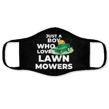 Discover Lawn Mower Racing Gardener Racing Face Masks