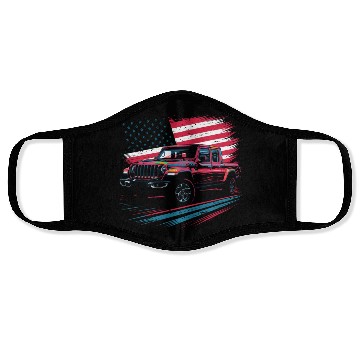 Discover Jeep Gladiator JT US Flag Face Masks