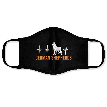 Discover German Shepherd HEART BEAT German Shepherds Face Masks