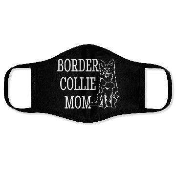 Discover Unique Border Collie Dog Lover Artwork Face Masks