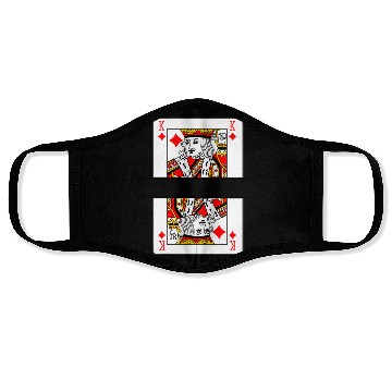 Discover Playing card king of diamonds with banner space Face Masks