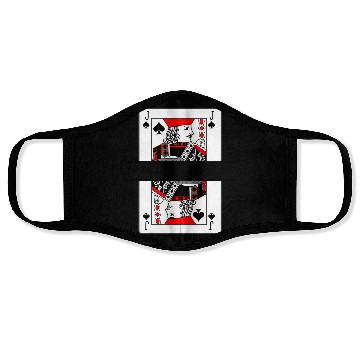 Discover Playing card jack of spades with banner space Face Masks