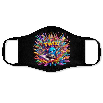 Discover Stellar Rhapsody: Ethereal Riffs and Hues - TwiX! Face Masks