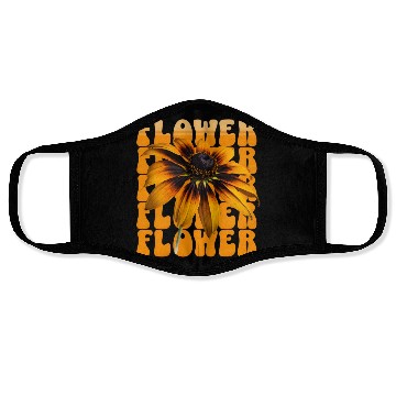 Discover Bold Sunflower in a Pop Art Frame Face Masks