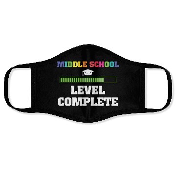 Discover Middle school level complete Graduation Face Masks
