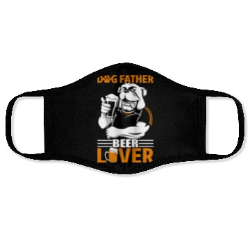 Discover Dog father beer lover Face Masks