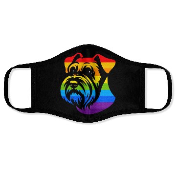 Discover Miniature Schnauzer Rainbow LGBT Gay Pride Lesbian Face Masks