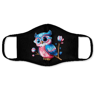 Discover Red White and Blue Owl Face Masks