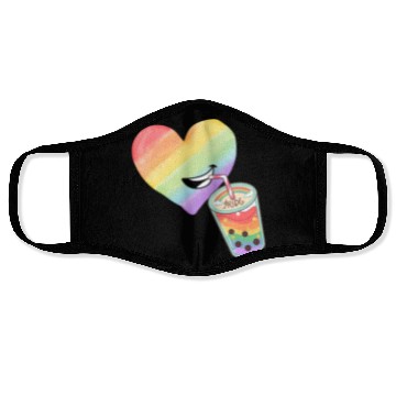 Discover Rainbow heart Face Masks