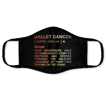 Discover Ballet Dancer Dictionary Face Masks