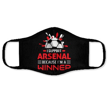Discover Football Soccer Arsenal I Support Arsenal Face Masks