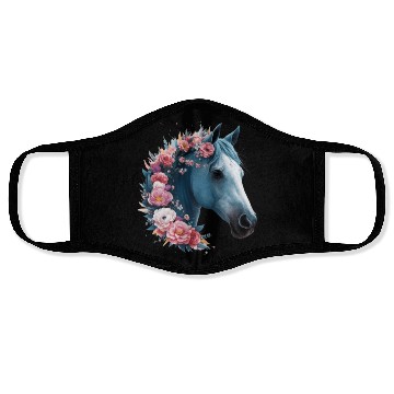 Discover Horse &Flowers Face Masks