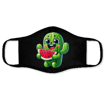 Discover Cute Cactus Comic With Watermelon Fruity Face Masks