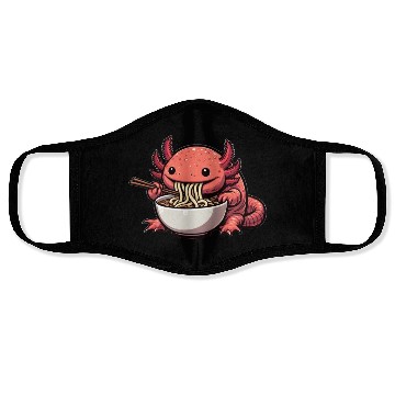 Discover Ramen time for the axolotl Face Masks