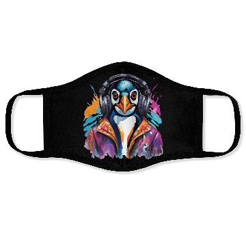 Discover Penguin in a helmet Face Masks