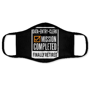 Discover Retirement - Retired Data-Entry-Clerk Face Masks